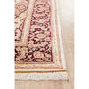 Persian Antique Qum Beige Red Medallion Floral Hand Knotted Silk Rug - Rugs Of Beauty - 3