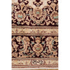 Persian Antique Qum Beige Red Medallion Floral Hand Knotted Silk Rug - Rugs Of Beauty - 6