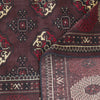 Persian Red Brown Beige Multi Colour Patterned Torkaman Hand Knotted Wool Rug - 6