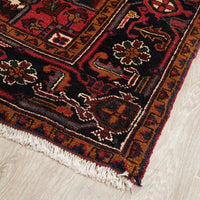 Persian Heriz Medallion Red Beige Multi Colour Hand Knotted Wool Rug - Rugs Of Beauty - 3