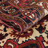 Persian Heriz Medallion Red Beige Multi Colour Hand Knotted Wool Rug - Rugs Of Beauty - 7