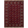 Persian Red Multi Colour Patterned Border Hand Knotted Wool Rug - 1