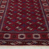 Persian Red Multi Colour Patterned Border Hand Knotted Wool Rug - 2