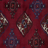 Persian Red Multi Colour Patterned Border Hand Knotted Wool Rug - 5