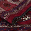 Persian Red Multi Colour Patterned Border Hand Knotted Wool Rug - 7