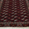 Persian Red Multi Colour Geometric Patterned Border Hand Knotted Wool Rug - 2