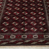 Persian Red Multi Colour Geometric Patterned Border Hand Knotted Wool Rug - Rugs Of Beauty - 2