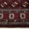 Persian Red Multi Colour Geometric Patterned Border Hand Knotted Wool Rug - Rugs Of Beauty - 4