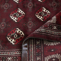 Persian Red Multi Colour Geometric Patterned Border Hand Knotted Wool Rug - Rugs Of Beauty - 6