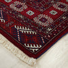 Persian Red Multi Colour Geometric Patterned Border Hand Knotted Wool Rug - Rugs Of Beauty - 3