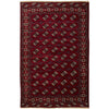 Persian Red Multi Colour Geometric Patterned Border Hand Knotted Wool Rug - Rugs Of Beauty - 1