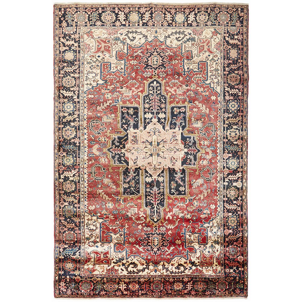 Decorative Persian Wool Rug with intricate patterns