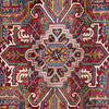 Persian Multi Colour Geometric Medallion Heriz Patterned Hand Knotted Wool Rug - 5