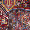 Persian Multi Colour Geometric Medallion Heriz Patterned Hand Knotted Wool Rug - 6