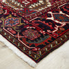 Persian Multi Colour Geometric Medallion Heriz Patterned Hand Knotted Wool Rug - 3