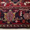 Persian Multi Colour Geometric Medallion Heriz Patterned Hand Knotted Wool Rug - 4