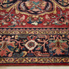 Persian Red Blue Multi Colour Geometric Medallion Heriz Patterned Hand Knotted Wool Rug - 4