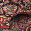 Persian Red Blue Multi Colour Geometric Medallion Heriz Patterned Hand Knotted Wool Rug - 6