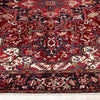 Persian Red Black Multi Colour Geometric Medallion Heriz Patterned Hand Knotted Wool Rug - 2