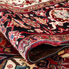 Persian Red Black Multi Colour Geometric Medallion Heriz Patterned Hand Knotted Wool Rug - 7