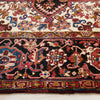 Persian Red Blue Beige Multi Colour Geometric Medallion Heriz Patterned Hand Knotted Wool Rug - 4