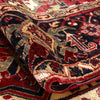 Persian Red Blue Beige Multi Colour Geometric Medallion Heriz Patterned Hand Knotted Wool Rug - 7
