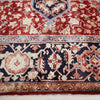 Persian Red Blue Beige Multi Colour Geometric Medallion Heriz Patterned Hand Knotted Wool Rug - 4