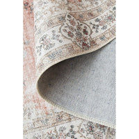 Audin 115 Peach Multi Coloured Bohemian Style Machine Washable Modern Runner Rug - Rugs Of Beauty - 5