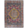 Persian Kuchi Grey Multi Colour Medallion Floral Hand Knotted Pure Wool Afghan Rug - Rugs Of Beauty - 1
