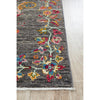 Persian Kuchi Grey Multi Colour Medallion Floral Hand Knotted Pure Wool Afghan Rug - Rugs Of Beauty - 3