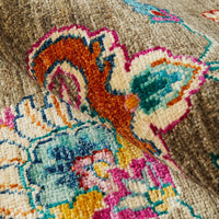 Persian Kuchi Multi Colour Medallion Floral Hand Knotted Pure Wool Afghan Rug - Rugs Of Beauty - 6