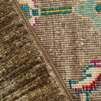 Persian Kuchi Multi Colour Medallion Floral Hand Knotted Pure Wool Afghan Rug - Rugs Of Beauty - 8