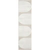 Agnes 2452 Beige White Modern Patterned Runner Rug - Rugs Of Beauty - 1
