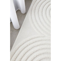 Agnes 2456 White Modern Patterned Runner Rug - Rugs Of Beauty - 4