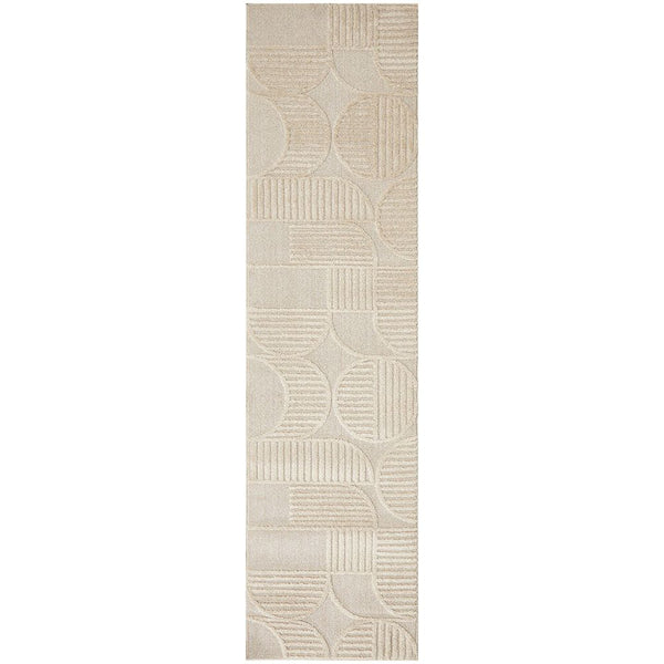 Agnes 2457 Beige Modern Patterned Runner Rug - Rugs Of Beauty - 1