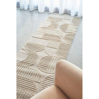 Agnes 2457 Beige Modern Patterned Runner Rug - Rugs Of Beauty - 2
