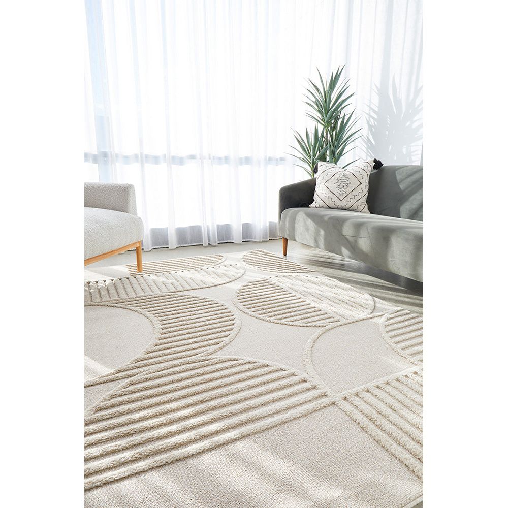 Agnes 2457 Beige Modern Patterned Rug - Rugs Of Beauty - 2