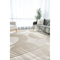 Agnes 2457 Beige Modern Patterned Rug - Rugs Of Beauty - 2