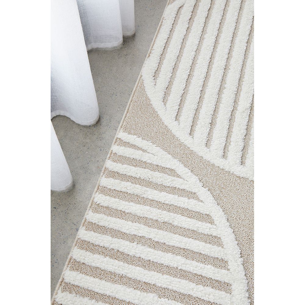 Agnes 2458 Beige White Modern Patterned Rug - Rugs Of Beauty - 4