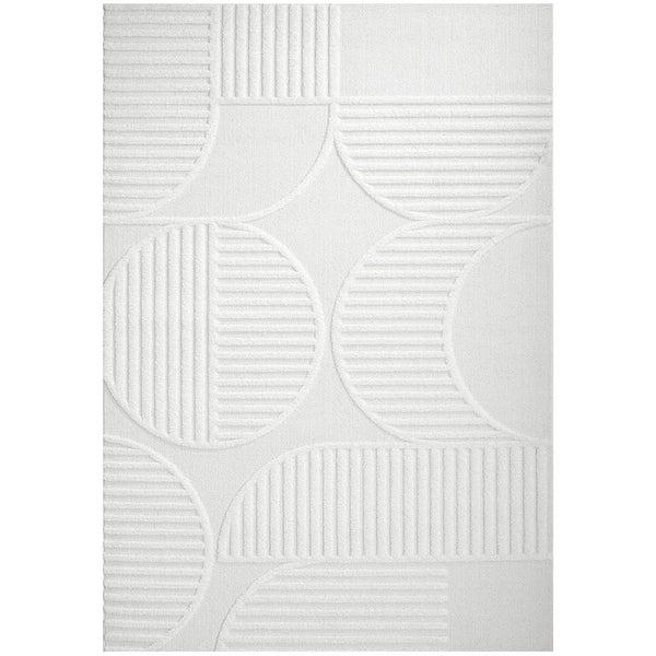 Agnes 2459 White Modern Patterned Rug - Rugs Of Beauty - 1