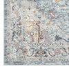 Blue multi-coloured traditional patterned runner rug with intricate floral and geometric designs.
