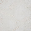 Beige and white textured modern rug with subtle geometric diamond pattern.