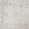 Beige and grey modern runner rug with textured abstract pattern and subtle distressed details.