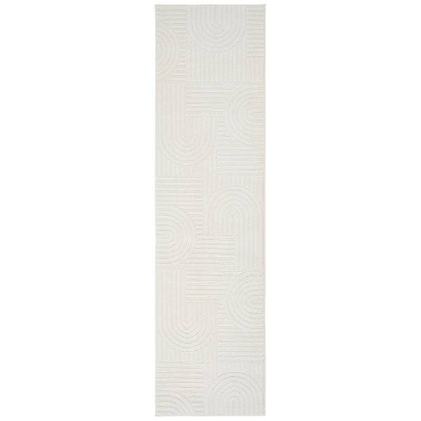 Catana 4755 White Modern Patterned Runner Rug - Rugs Of Beauty - 1