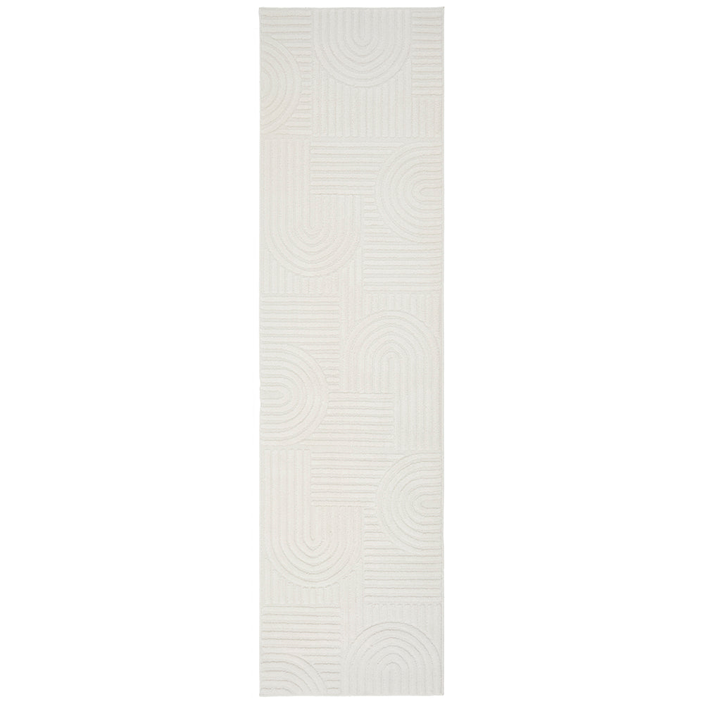 Catana 4755 White Modern Patterned Runner Rug - Rugs Of Beauty - 1
