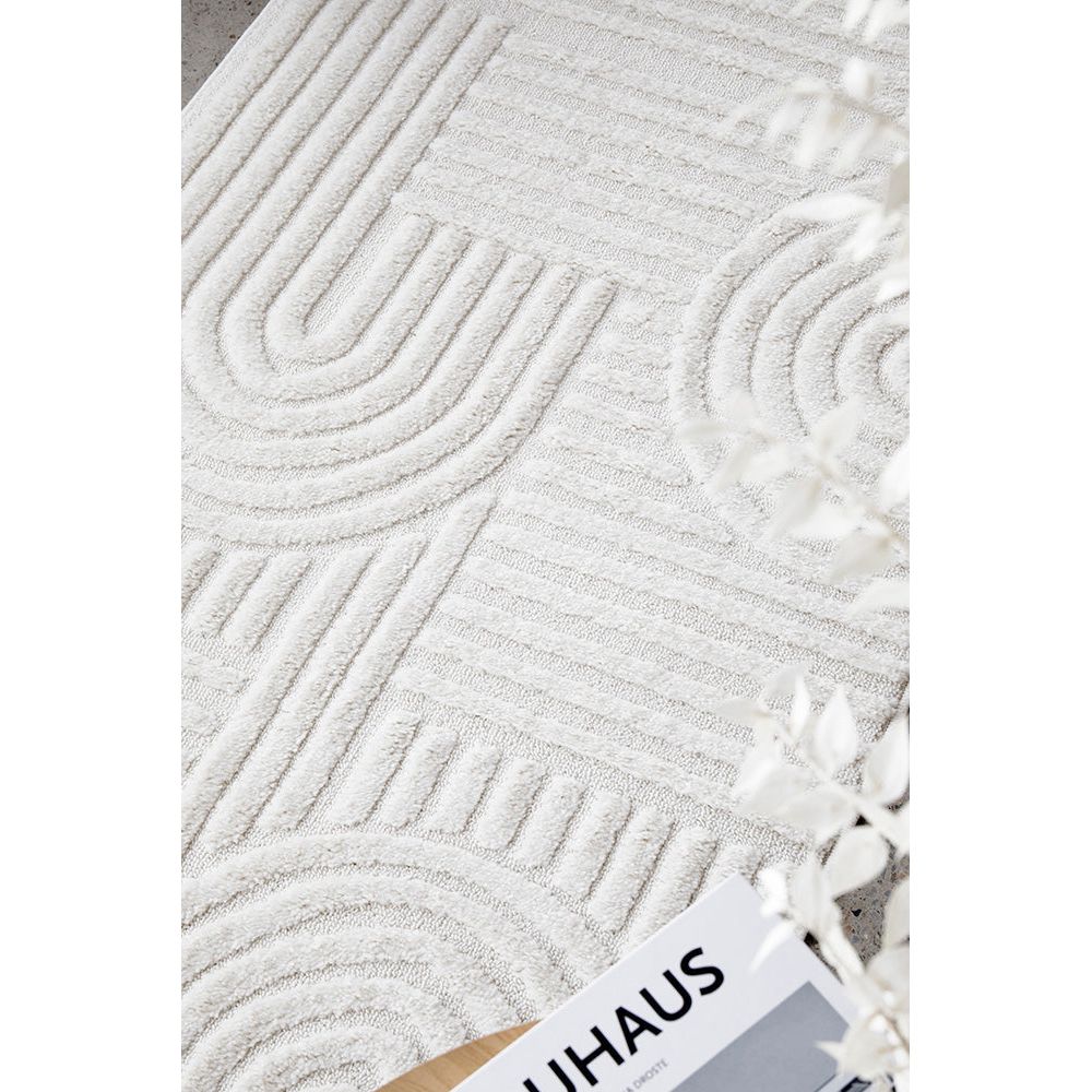 Catana 4755 White Modern Patterned Runner Rug - Rugs Of Beauty - 3