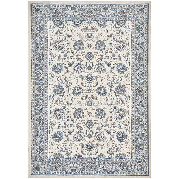 Morriset 3784 Cream Blue Traditional Nain Wool Rug - Rugs Of Beauty - 1