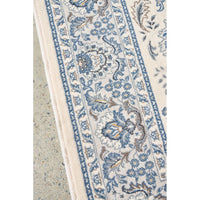 Morriset 3784 Cream Blue Traditional Nain Wool Rug - Rugs Of Beauty - 3