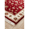 Red Beige Multi Colour Floral Patterned Hand Knotted Oriental Wool Silk Runner Rug - 2