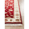 Red Beige Multi Colour Floral Patterned Hand Knotted Oriental Wool Silk Runner Rug - 3